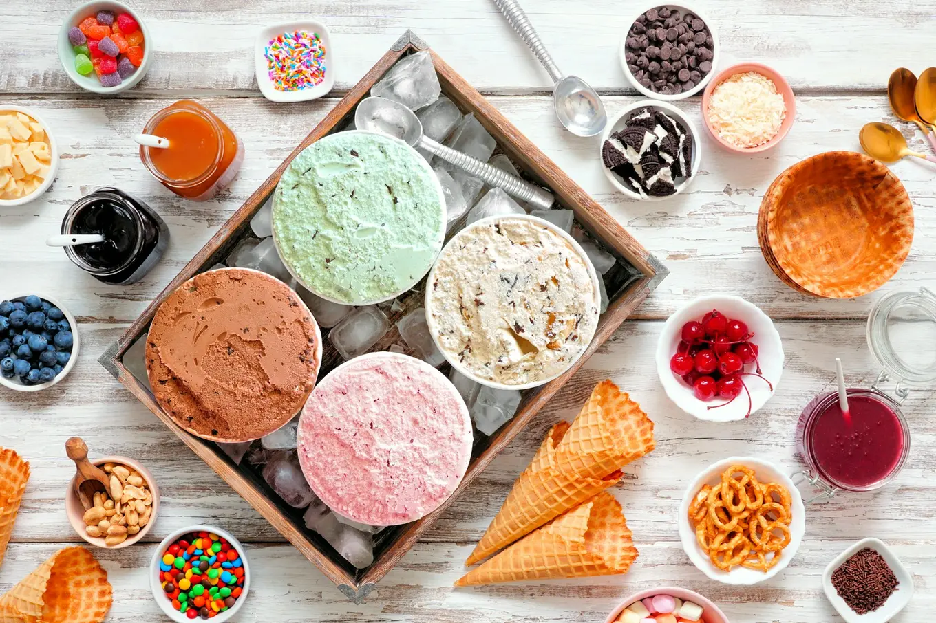 lody i składniki